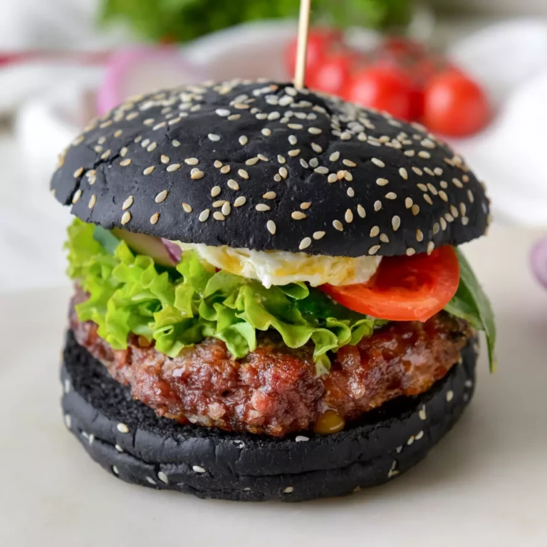 Black Burger Bun Rezeptfoto