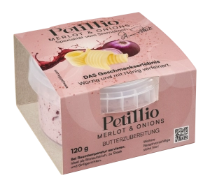 Butter mit Merlot und Zwiebeln